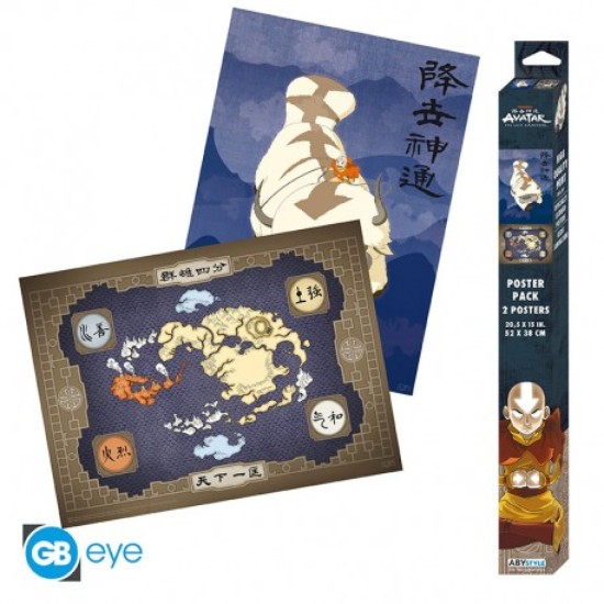 Avatar Set 2 Posters Chibi Appa & Map