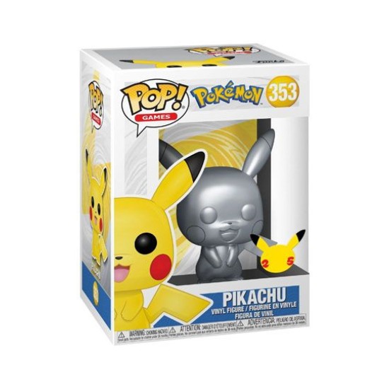 Funko Pop! Games Pokemon Pikachu Silver Edition 25th Anniversary