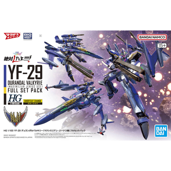 HG 1/100 YF-29 Durandal Valkyrie Full Set Pack