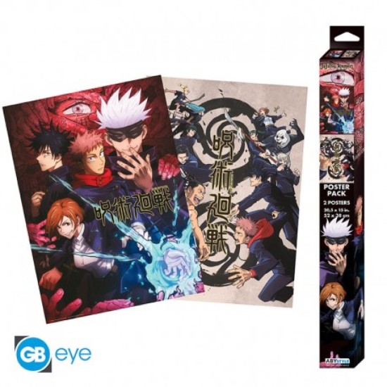 Jujutsu Kaisen Set 2 Chibi Posters Group and schools