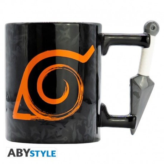 Naruto Shippuden Mug 3D Handle Kunai Konoha