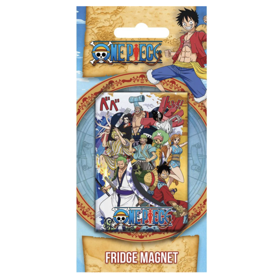 One Piece Making Waves In Wano Fridge Magnet