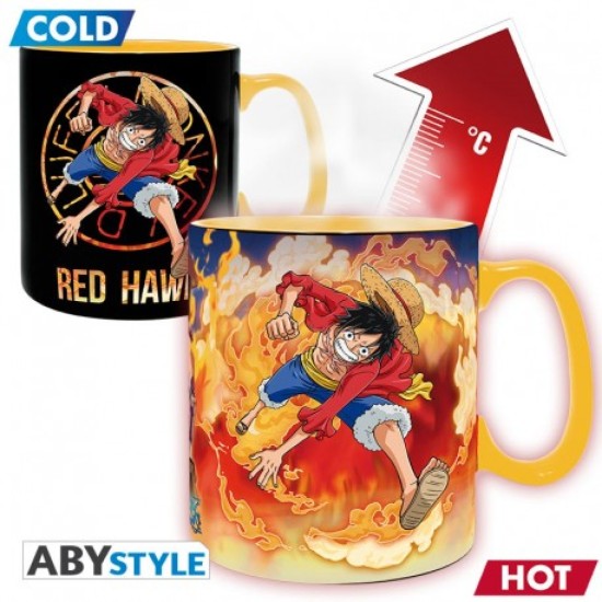 One Piece Mug Heat Change Luffy & Sabo