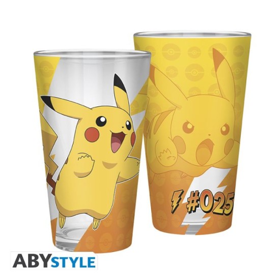 Pokemon Large Glass 400ml Pikachu foil