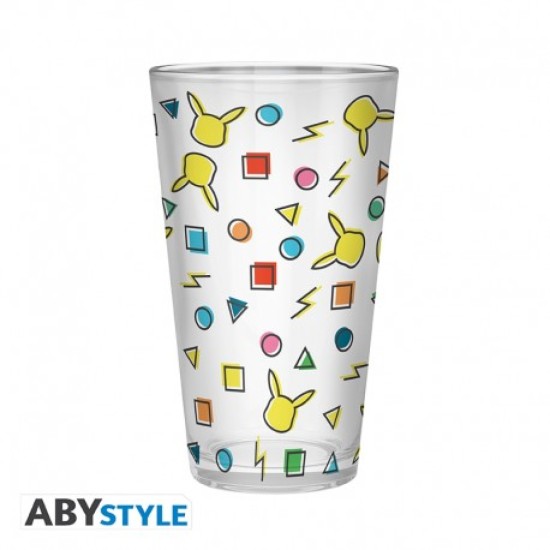 Pokemon Large Glass 400ml Pikachu Pattern