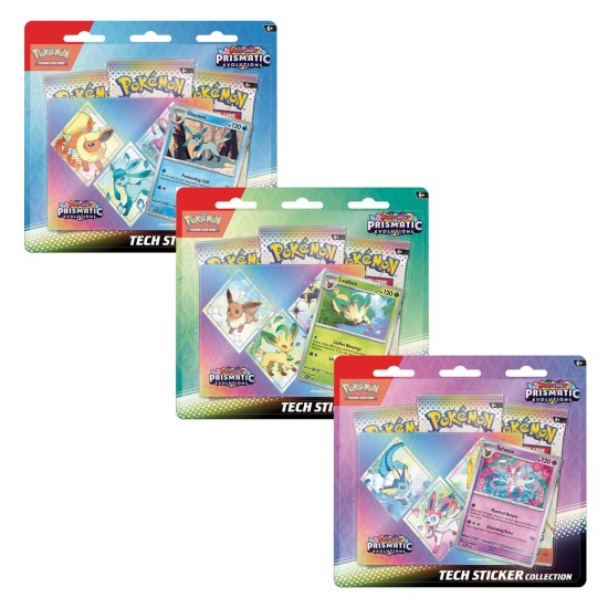 Pokemon Scarlet & Violet 8.5 Prismatic Evolutions Tech Sticker Collection