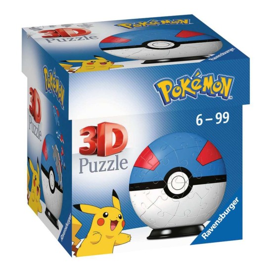 Ravensburger Pokemon 3D Puzzle Great Ball 54 Pieces