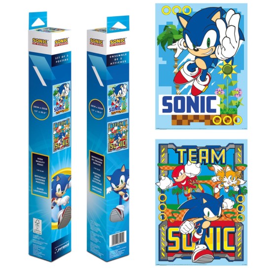 Sonic The Hedgehog Sonic & Team Boxed Poster Set