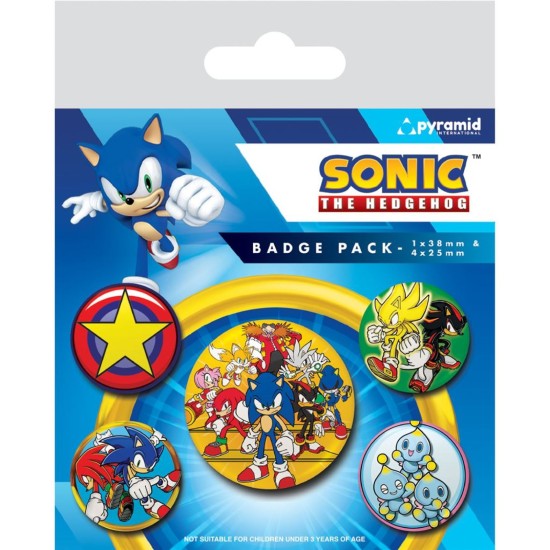 Sonic The Hedgehog Speed Team Badge Pack